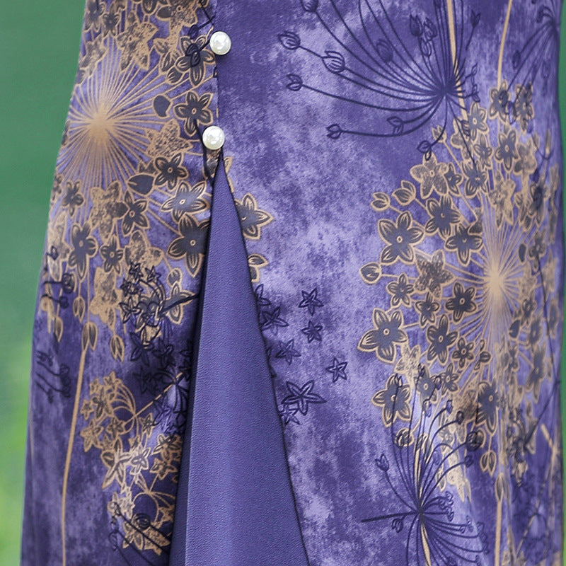 Women''s Clothes Summer New Cloud Brocade Improved Cheongsam Skirt