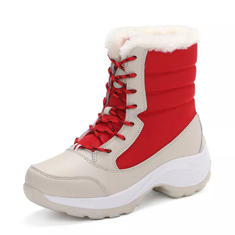 Women's Shoes Winter Fashion Ankle Boots Women Keep Warm Female Lace Up Waterproof Boots Ladies Comfortable Women's Ankle Shoes