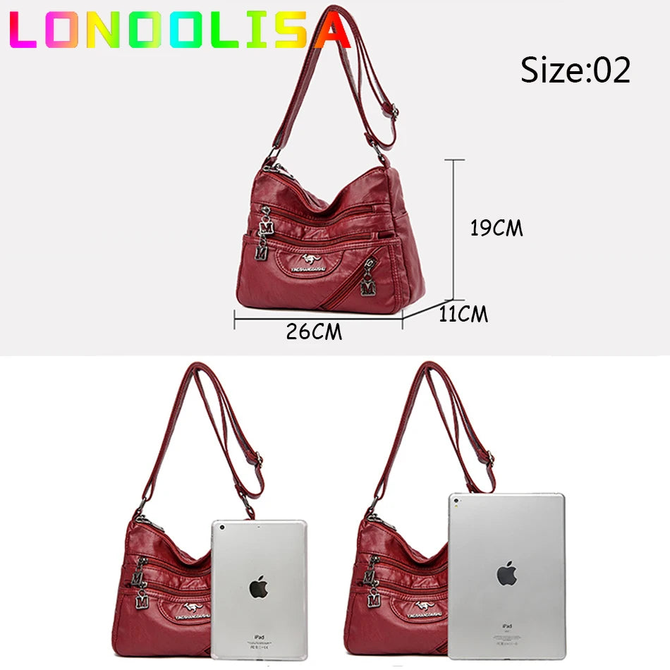 High Quality Soft Leather Luxury Purses and Handbags Women's Bag Designer Multi-pocket Crossbody Shoulder Bag for Women 2022 Sac