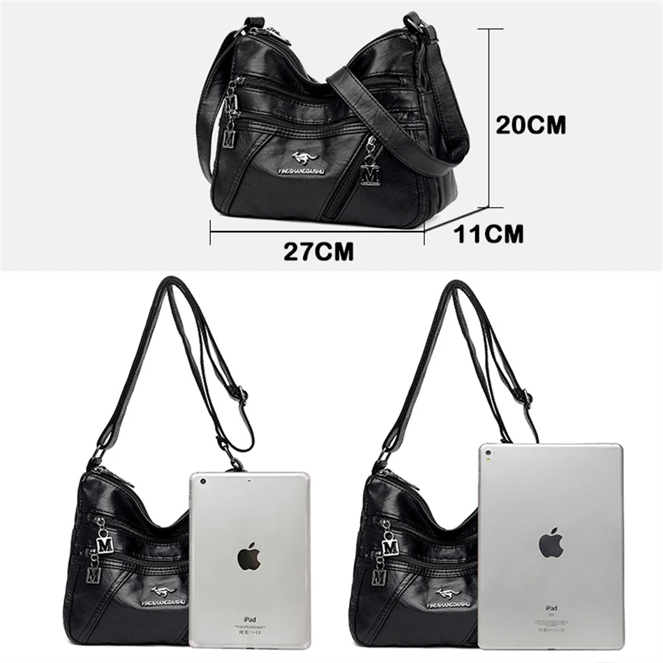 High Quality Soft Leather Luxury Handbags Purse Women Bag Designer Multi-pocket Crossbody Shoulder Bag for Female 2022 Trend Sac