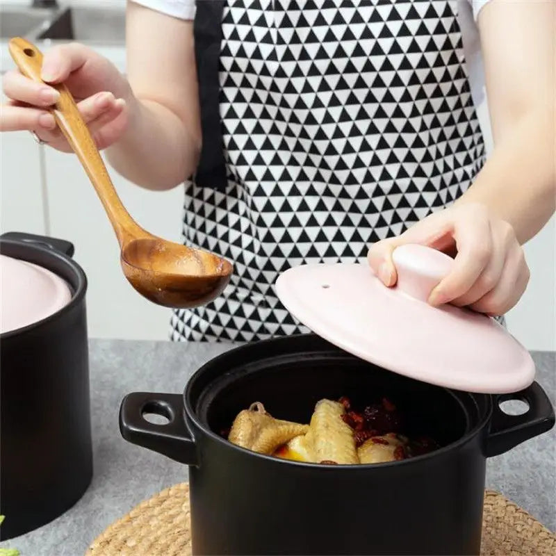 7Pcs Thailand Teak Cooking Spoon Natural Wooden Kitchen Tableware Tool Ladle Turner Rice Colander Soup Skimmer Scoop Utensils