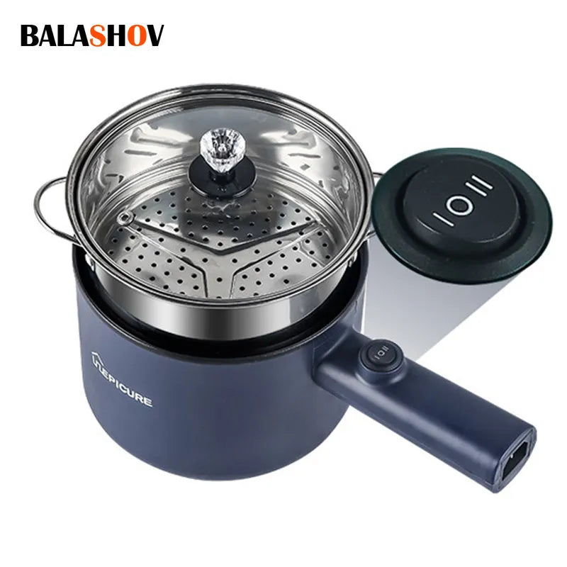 Mini Electric Cooker Machine Household Hot Pot Multi Electric Non-stick Pan Single/Double Layer Soup Heater Pot Frying EU Plug