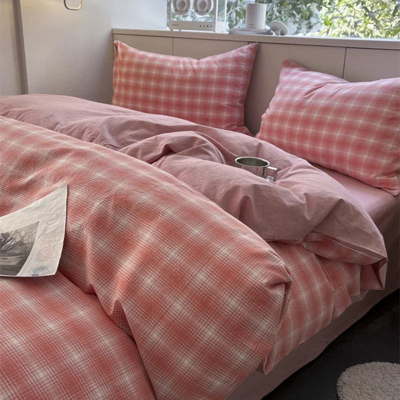Set Washed Nordic Modern Bedroom Bed Sheet Hotel
