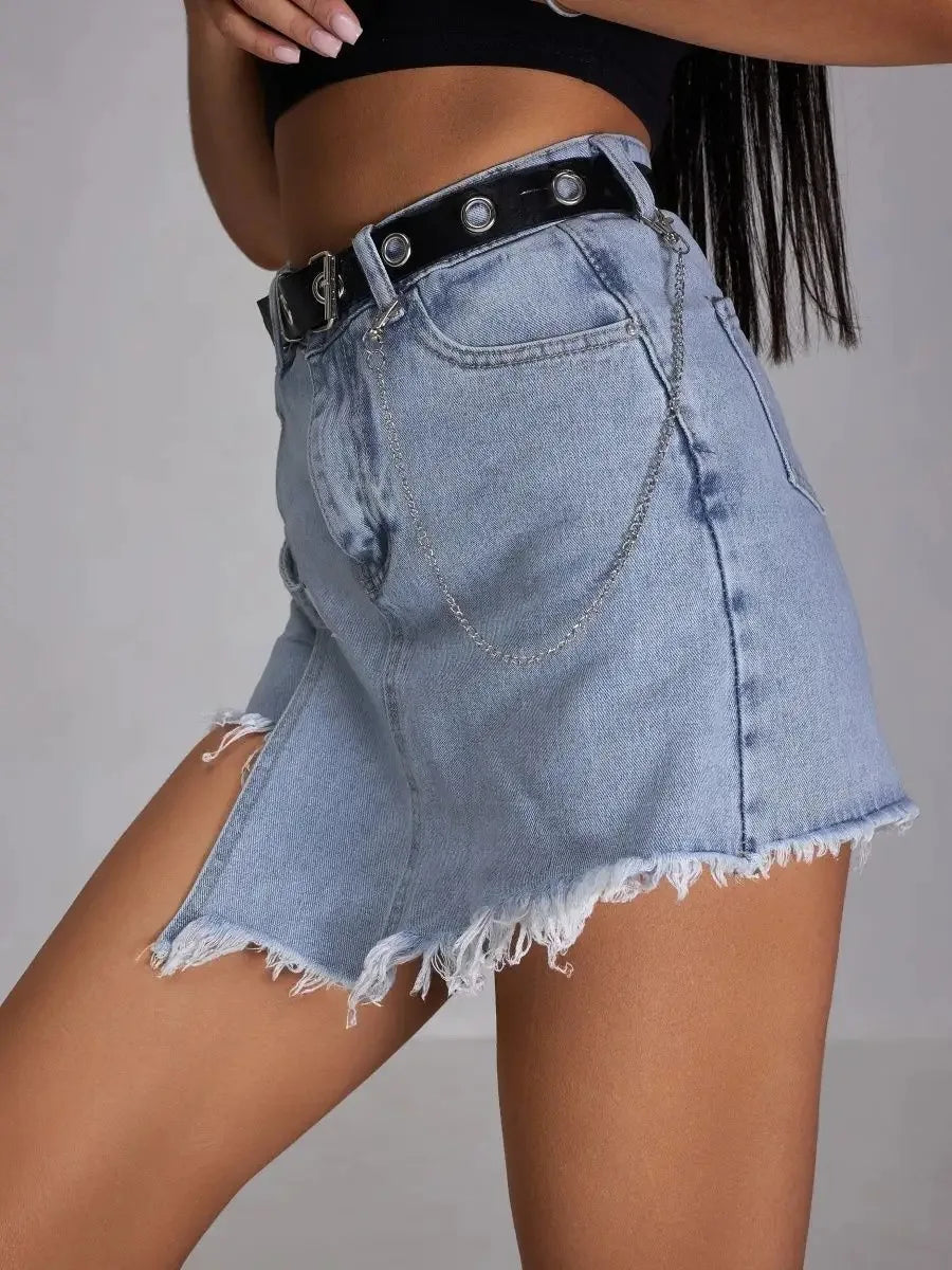 Women's Denim Shorts High Waisted Versatile Slim Fit Pants Jeans De Mujer Bermuda Feminina Jeans Denim Shorts Jeans De Mujer