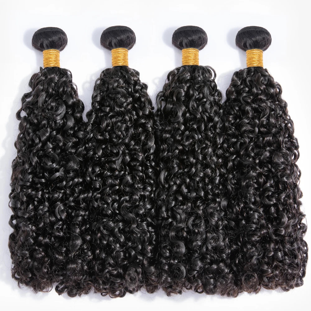 Brazilian (10A) Small Spirals Curly Bundles With Closure Unprocessed Double Drawn Pixie Curl Human Hair Extension With Closure