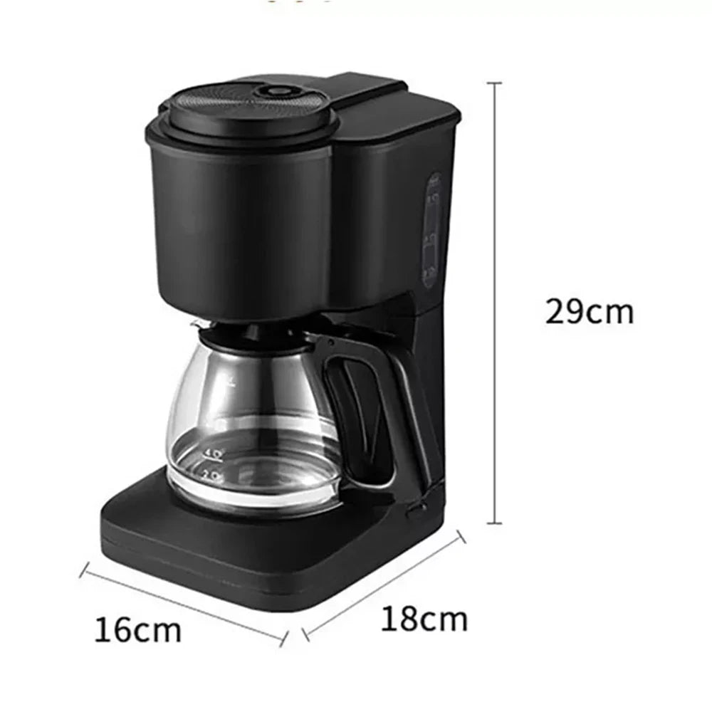 110V/220V Coffee Maker Machine 600W Automatic Drip Coffee Maker 6 Cup Tea Multifunction Electric Household Coffee Machine