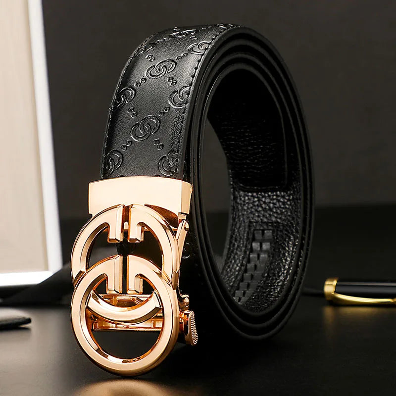 2023 High Quality Genuine Leather Belt width 34mm Automatic Buckle Fashion Men's Belt Designer Casual Women Belt for jeans