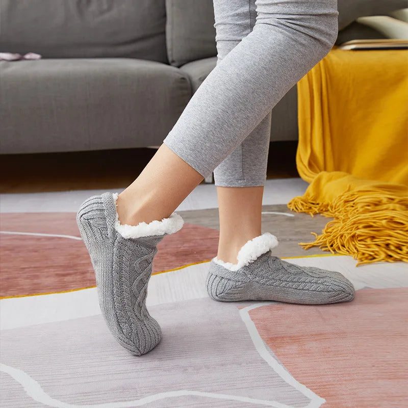 Floor Socks, Fleece, Thickening, Non-slip Socks, Warm, Home Socks, Adults, Children, Men and Women