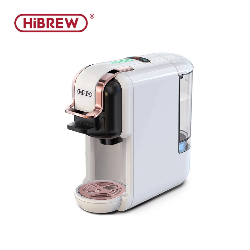 HiBREW Multiple Capsule Coffee Machine Hot/Cold DG Cappuccino Nes Small Capsule ESE Pod Ground Coffee Cafeteria 19Bar 5 in 1 H2B