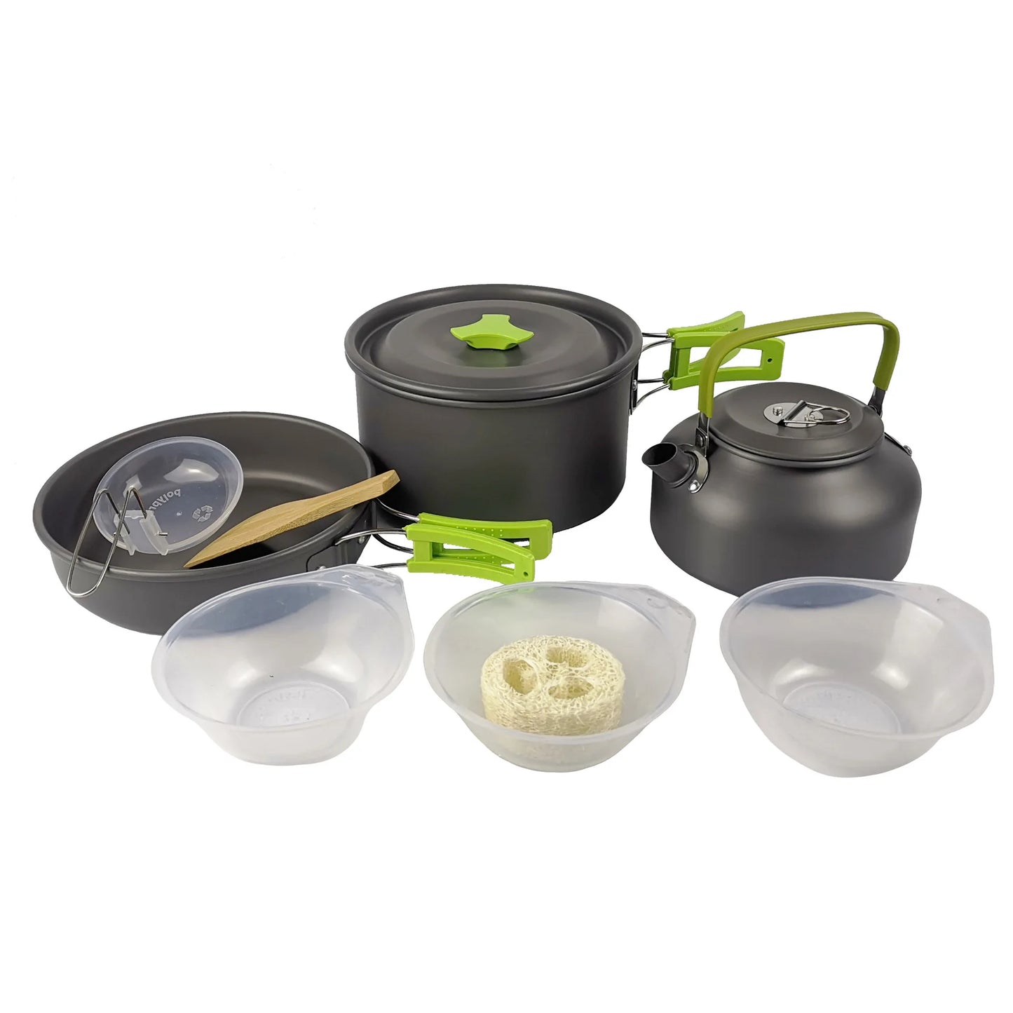 Camping Cooking Utensils Outdoor Aluminum Tableware Set Kettle  Pans Pots Hiking Picnic Travelling Tourist Supplies Equipment