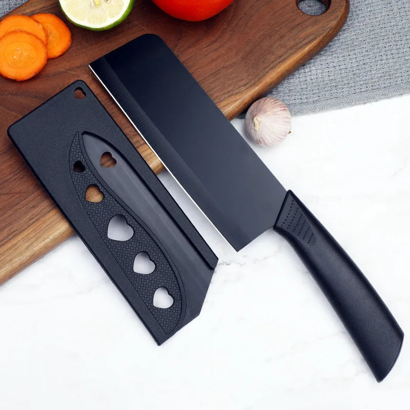 Black Blade Kitchen Knife and Board Set Kitchen Utensils Household Kitchen Knife Knife Sharp Kitchen Knife kitchen items tools