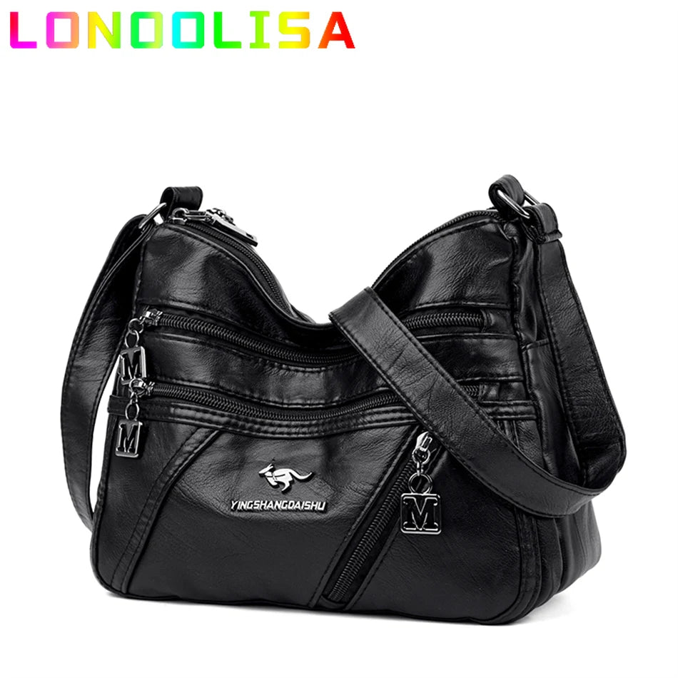 High Quality Soft Leather Luxury Purses and Handbags Women's Bag Designer Multi-pocket Crossbody Shoulder Bag for Women 2022 Sac