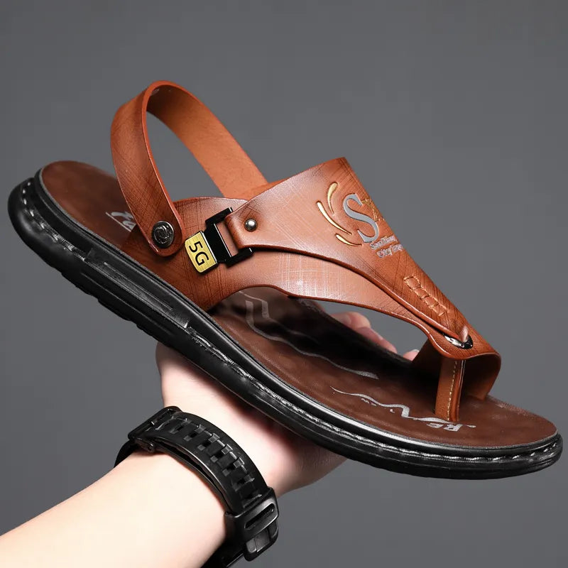 Men's Sandals Wholesale Summer Soft soled Anti slip Beach Shoes Men's Large New flip-flops Casual Outwear Sandals