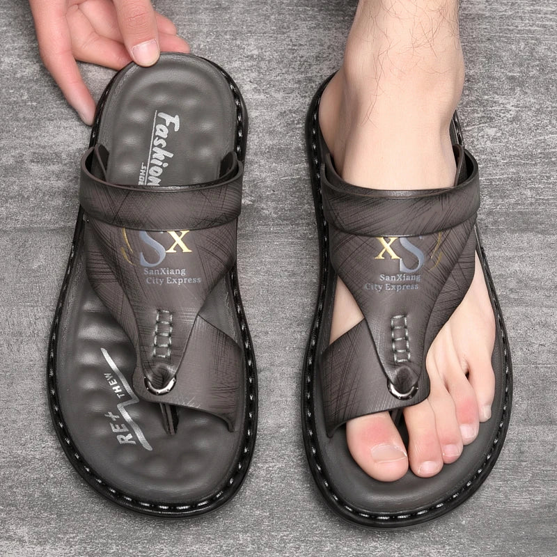 Men's Sandals Wholesale Summer Soft soled Anti slip Beach Shoes Men's Large New flip-flops Casual Outwear Sandals
