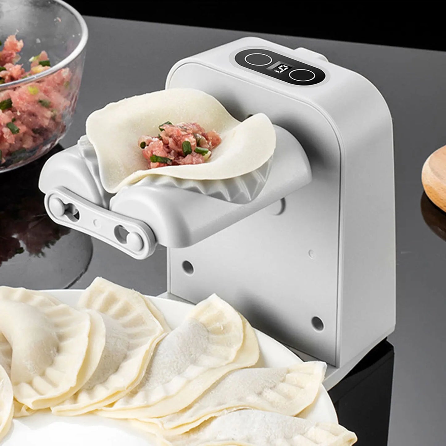Electric Dumpling Maker 2 Mode Rechargeable Dumpling Maker Press Machine Non-Slip Dumpling Maker Automatic Dumpling Maker 2023