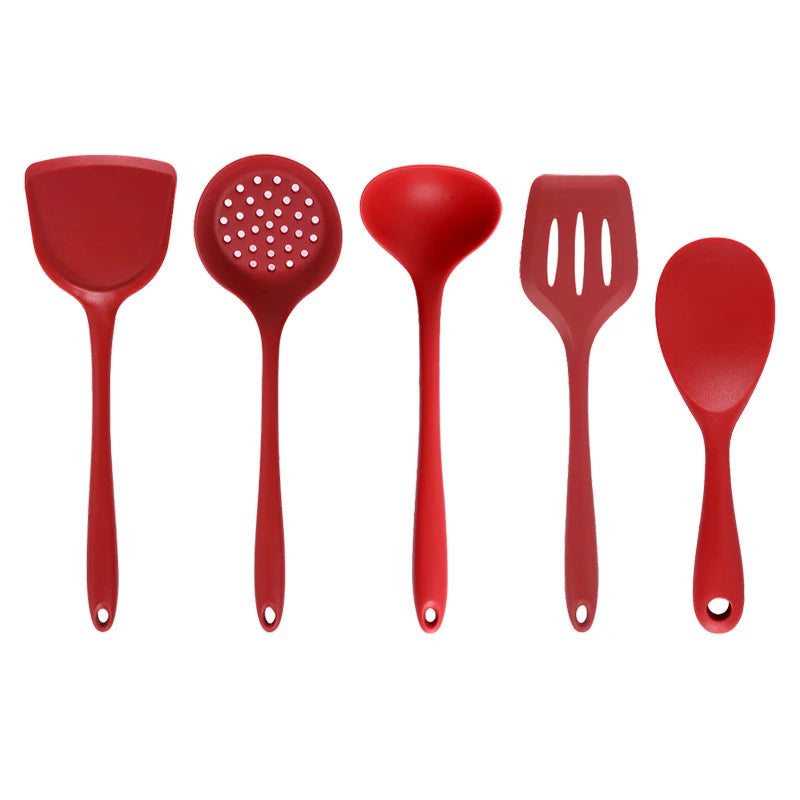 5pcs/set Kitchen Utensils Set Non-stick Kitchenware Cooking Tools Spoon Soup Ladle Spatula Shovel Tools Gadget Accessories