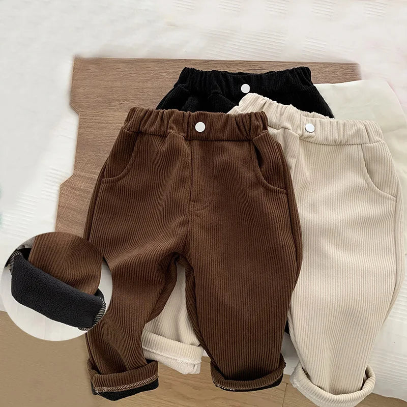 MILANCEL 2023 Autumn Solid Kids Boys Straight Pants Fashion Children Clothing Trousers Brief Jeans for 1-6 Years