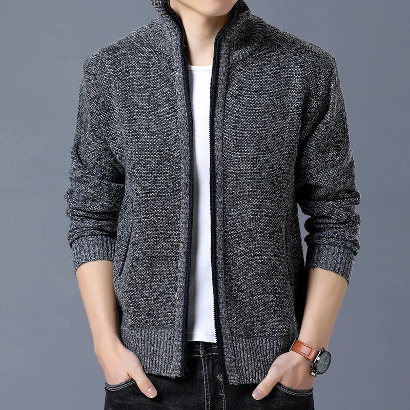 s for Men Clothes Autumn Winter New Korean Slim Casual Jacket Fashion Outerwear Plush Thick Warm Men's Wear