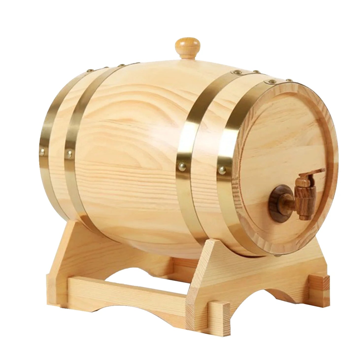 Vintage Wood Oak Timber Wine Barrel for Beer Whiskey Rum Port Reusable Bar Tools Bucket Brewage Decorative Wine Barrel