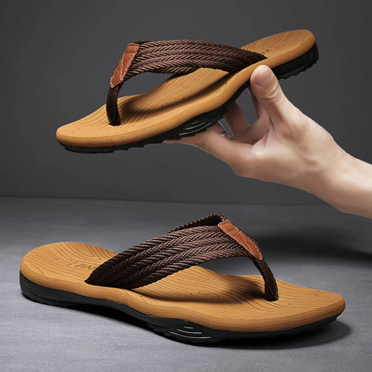 Men Slippers Summer Flip Flops Brand Fashion Outdoor Comfortable Casual Slides Shoes Non-slip Beach Sandals 6 Color