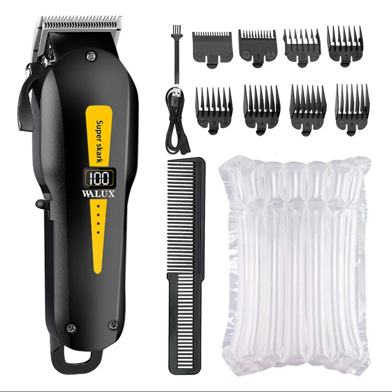 Professional Hair Clipper Powerful Lithium Battery USB Chargeable Trimmer LCD Display Home Man Beard Shaver Hair Cutting Machine