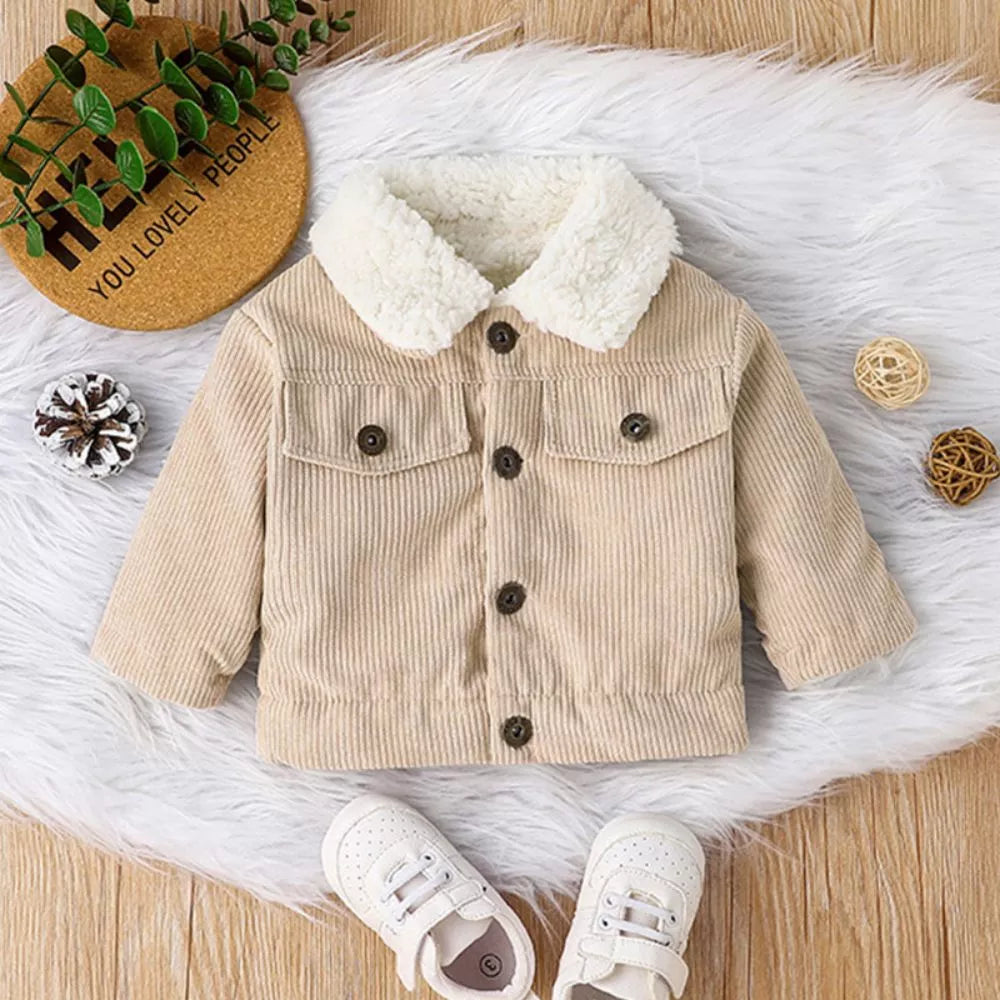 Children Jackets Coat Autumn Winter Boy Suit Girl Clothes Newborn Baby Corduroy Outwear Outfits Toddler Kids Clothing 0-3Y
