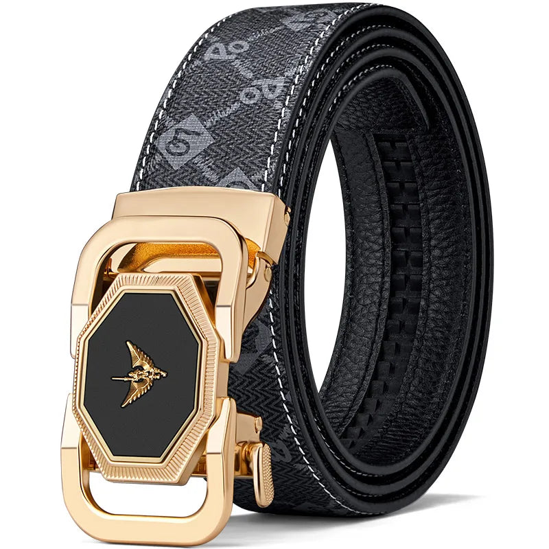 Men's formal automatic buckle belt casual and personalized belt fashionable and versatile high-end belt