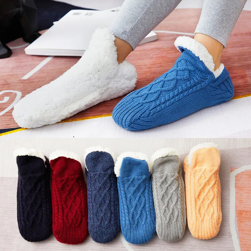 Floor Socks, Fleece, Thickening, Non-slip Socks, Warm, Home Socks, Adults, Children, Men and Women