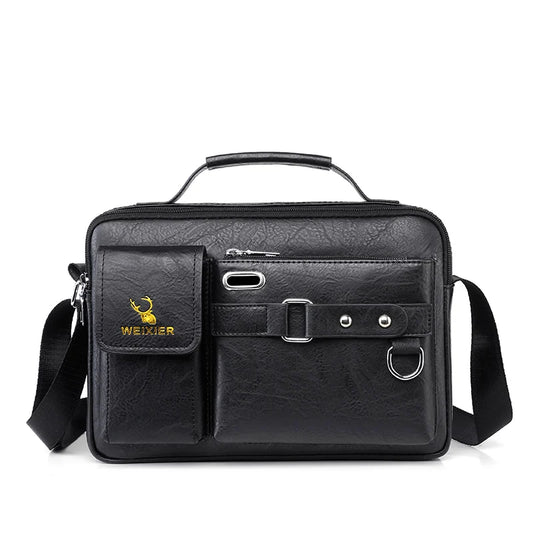 Brand Messenger Bags Men Leather Casual Crossbody Bag For Men Brown Black Business Shoulder Bag Male Handbag small backpack