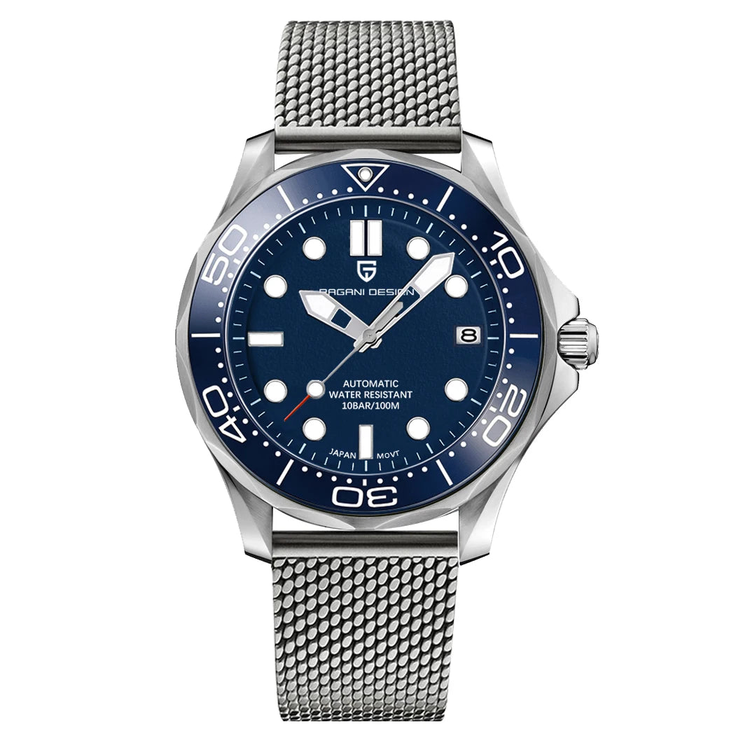 PAGANI DESIGN Men's Mechanical Watches Luxury Automatic Watch For Men Luminous Diving Steel Watch Japan NH35 Wristwatch 2024 New