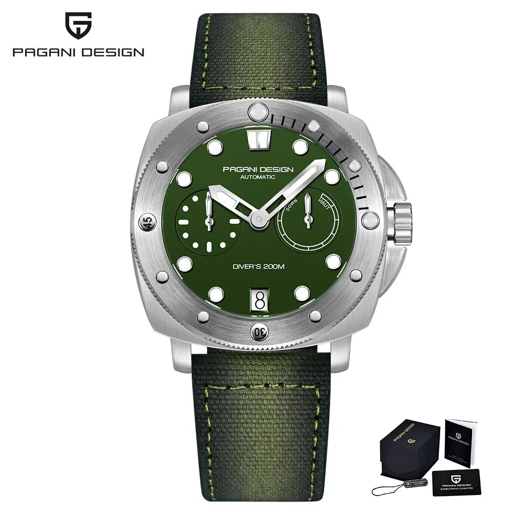 PAGANI Design New Men Automatic Mechanical Watches Diver Watch For Top Brand Luxury 200M Waterproof AR Sapphire Watch for Men