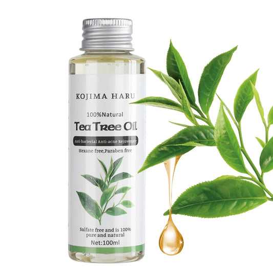 Natural Organic Tea Tree Oil Massage Face and Body Oil Relaxing Moisturizing Hydrating Best Skincare Control Product 100ml
