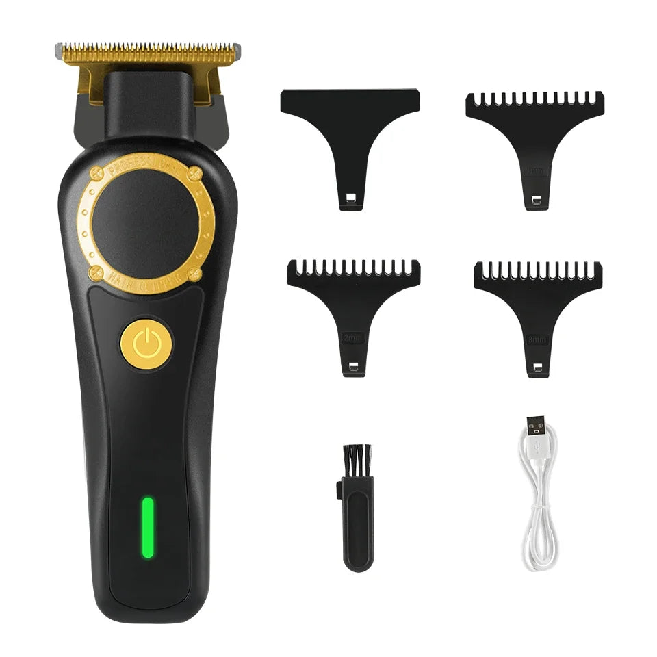 Hair Cutting Machine Professional Electric Hair Trimmer Cordless USB Rechargeable Hair Clippers Grooming Kit For Men