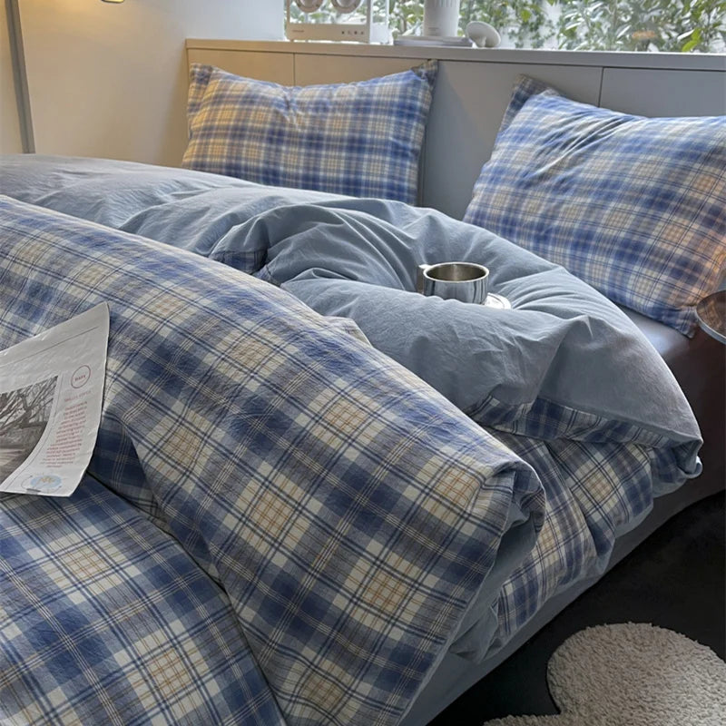 Set Washed Nordic Modern Bedroom Bed Sheet Hotel